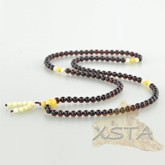 Tibetan Buddhist prayer butter and cherry amber rosary